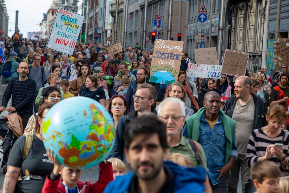 Klimamarsch am 23. Oktober in Brüssel (Bild: Nicolas Maeterlinck/Belga)