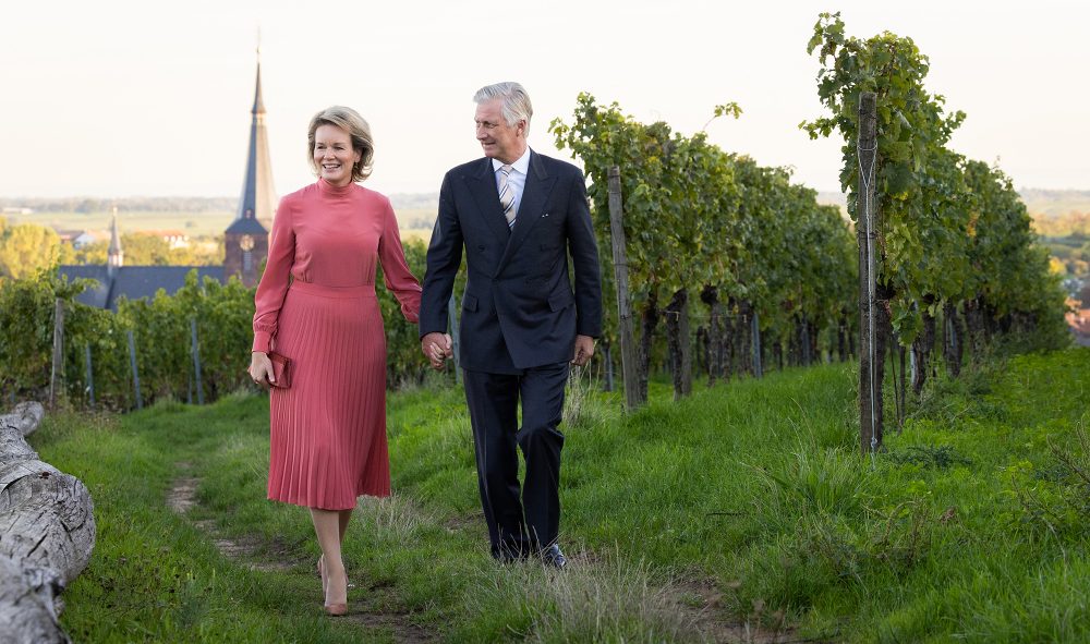 König Philippe und Königin Mathilde in den Weinbergen von Deidesheim (Bild: Benoit Doppagne/Belga)
