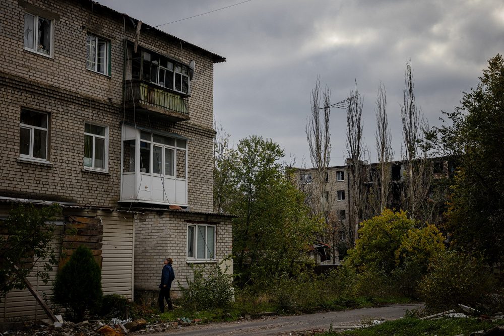 In der Stadt Lyman am Freitag (Bild: Dimitar Dilkoff/AFP)