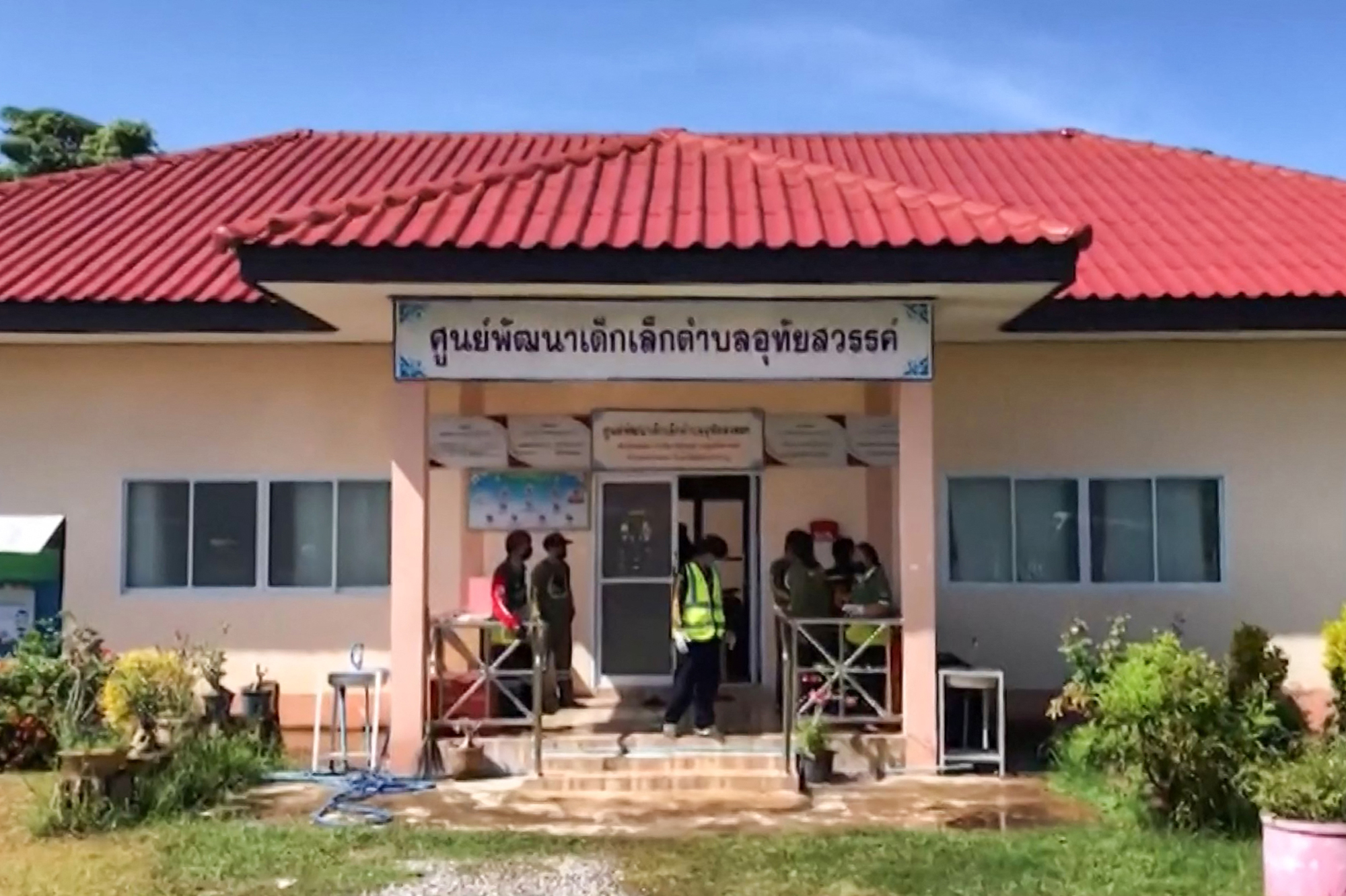 In diesem Kindergarten in der nordthailändischen Provinz Nong Bua Lam Phu spielte sich das Massaker ab (Bild: AFP PHOTO / THAI PBS via AFPTV)