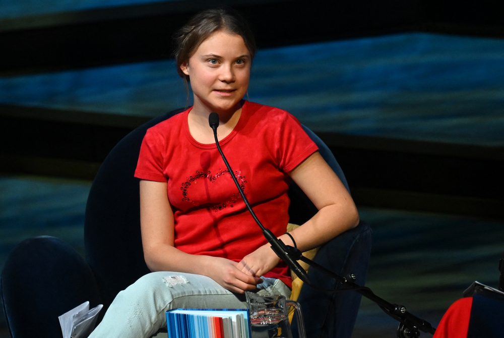 Greta Thunberg bei der Vorstellung ihres Buches in London