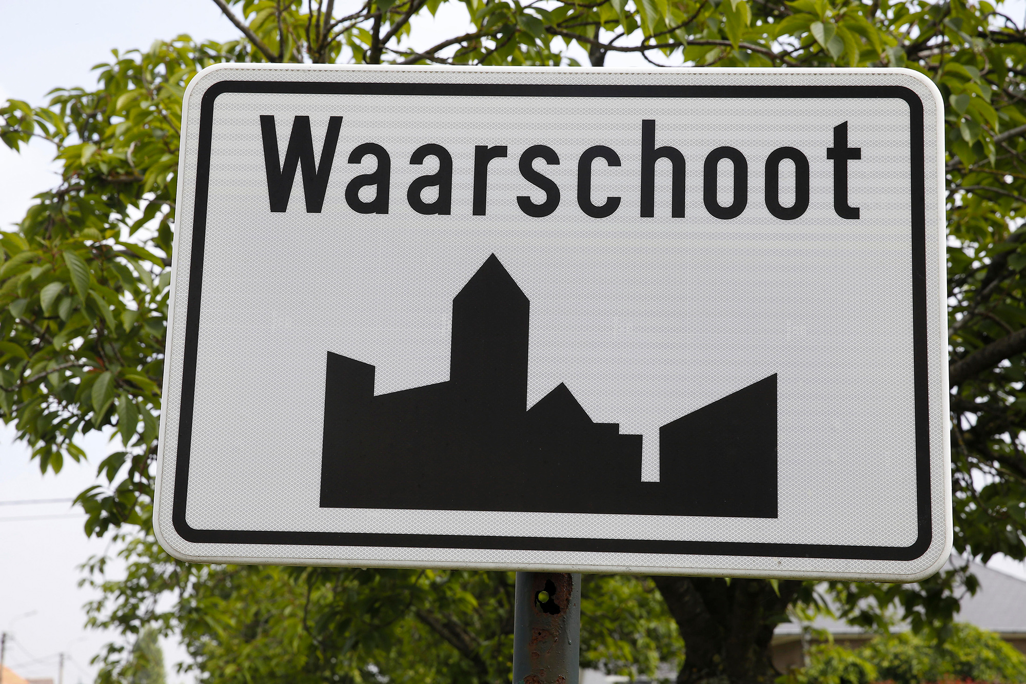 Schild von Waarschoot (Bild: Nicolas Maeterlicnk/Belga)