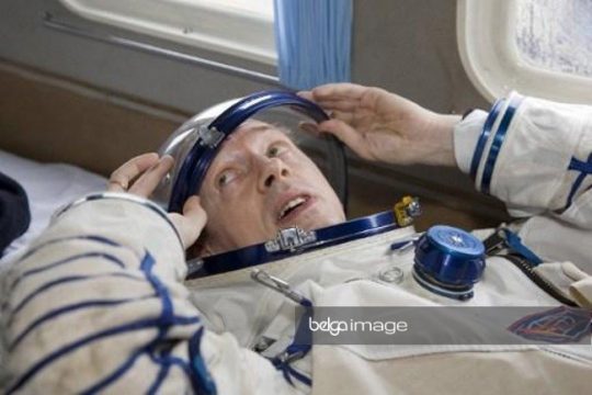 Frank De Winne bei seiner Rückkehr aus dem Weltraum am 1. Dezember 2009 in Kasachstan (Bild: Sergei Remezov/AFP)