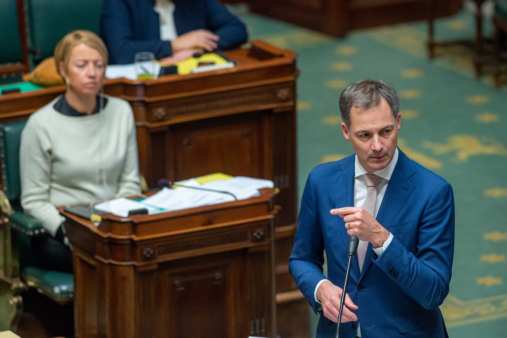 Premier De Croo in der Kammer (Archivbild: Jonas Roosens/Belga)