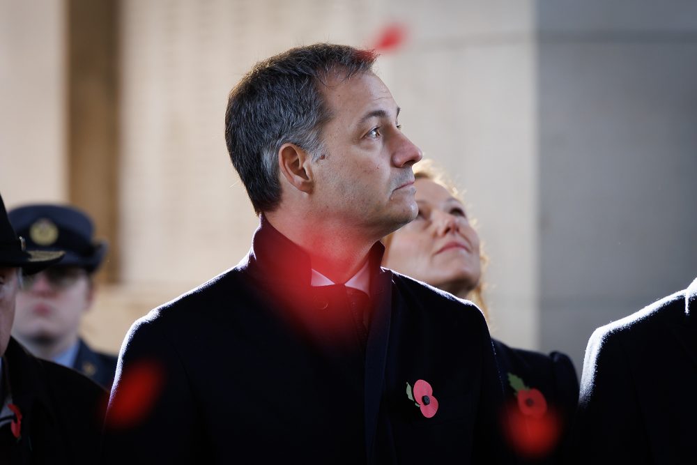 Premier De Croo am Freitag in Ypern (Bild: Kurt Desplenter/Pool/Belga)