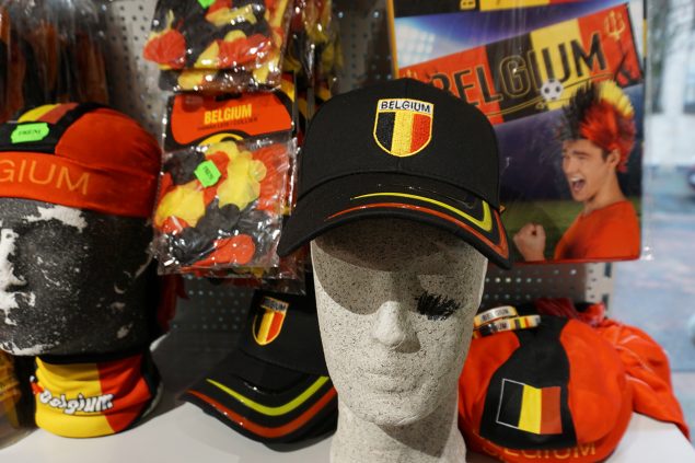 Articles for World Cup fans at Freni DIY Store in St. Vith