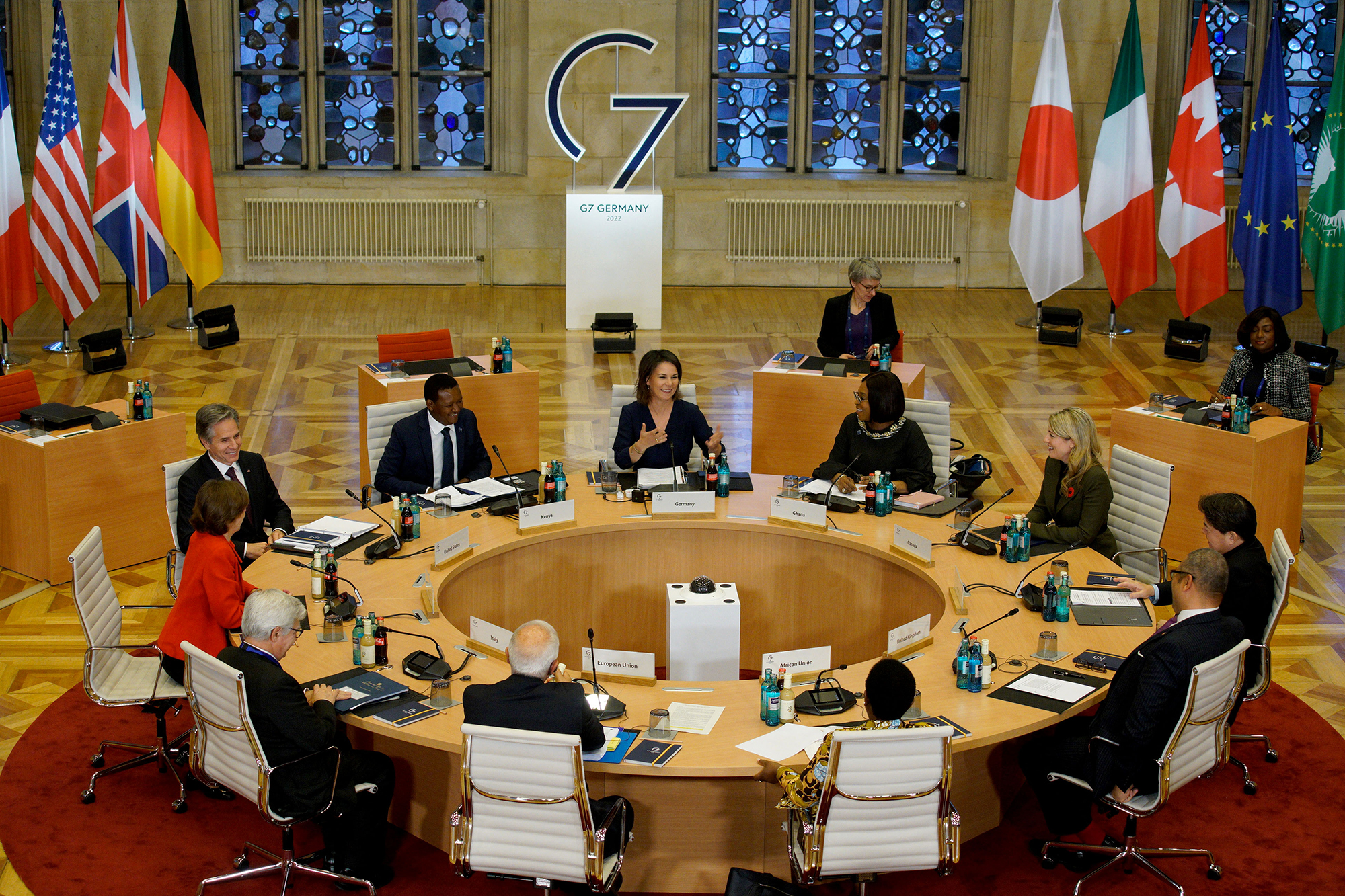 Die G7 haben sich in der westdeutschen Stadt Münster getroffen (Bild: Bernd Lauter/Pool/AFP)