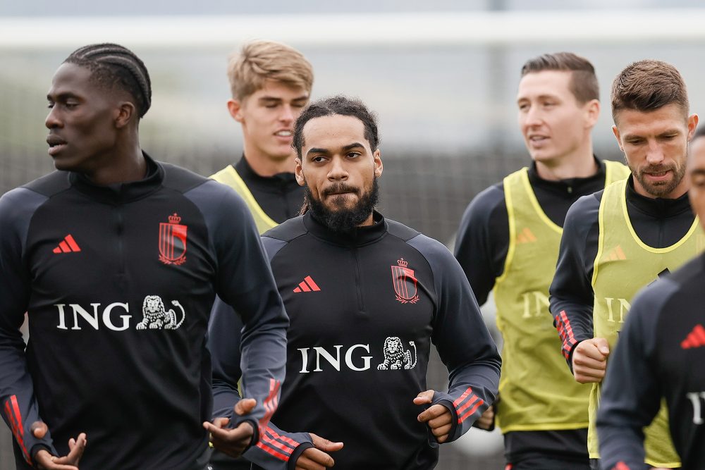 Jason Denayer bei einer Trainingseinheit der Roten Teufel im September in Tubize (Bild: Bruno Fahy/Belga)