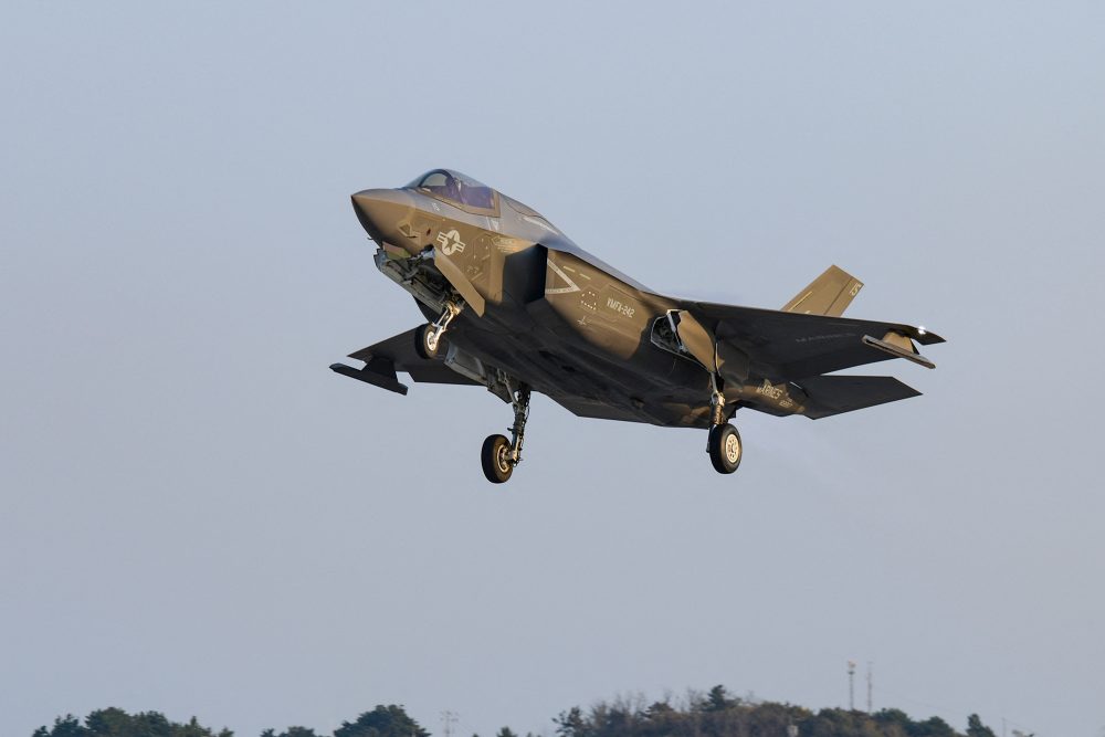 F-35B-Kampfjet der US-Luftwaffe während einer gemeinsamen amerikanisch-südkoreanischen Luftübung auf dem Luftwaffenstützpunkt Gunsan (Bild: AFP Photo/South Corean Defence Ministry)