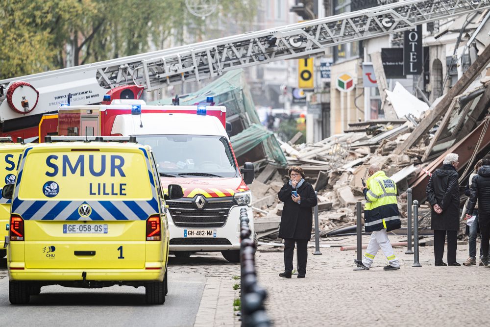 Gebäude in Lille eingestürzt