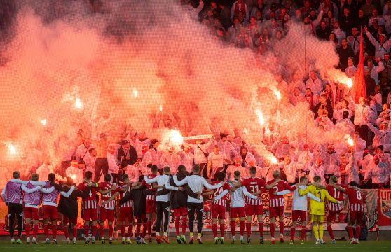 Union Berlin siegt in Malmö (6.10., Bild: Johan Nilsson/TT News Agency/AFP)