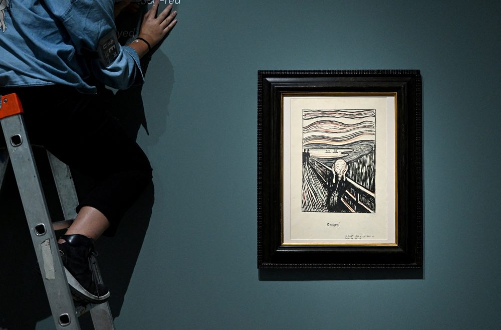 Lithografie von "Der Schrei" im Musée d'Orsay in Paris (Archivbild: Emmanuel Dunand/AFP)