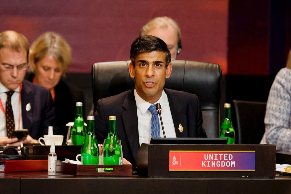 Rishi Sunak beim G20-Gipfel auf Bali (Bild: Willy Kurniawan/Pool/AFP)