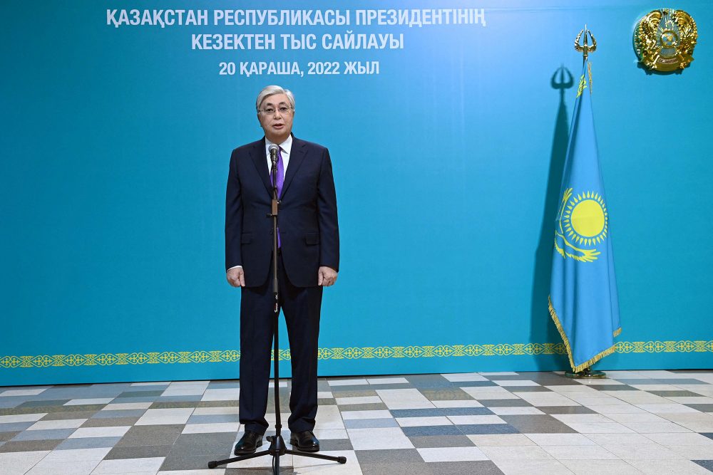 Kasachstans Präsident Kassym-Schomart Tokajew (Bild: Handout/Kazakhstan's presidential press service/AFP)