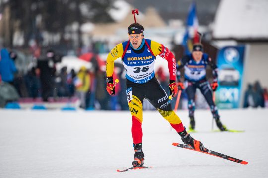 Florent Claude beim Sprintrennen in Le Grand-Bornand (Bild: Kevin Voigt)