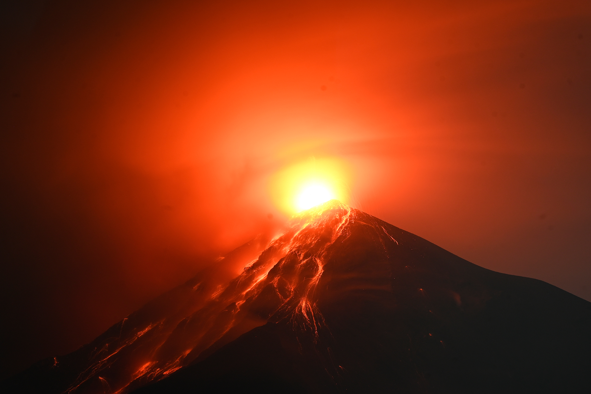Der Vulkan Fuego in Guatemala (Bild: Johan Ordonez/AFP)