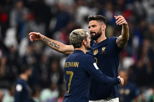 Antoine Griezmann und Olivier Giroud stehen mit Frankreich im Halbfinale der WM (Bild: Gabriel Bouys/AFP)