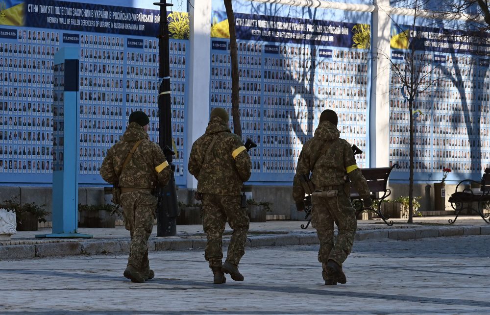 Ukrainische Soldaten in Kiew