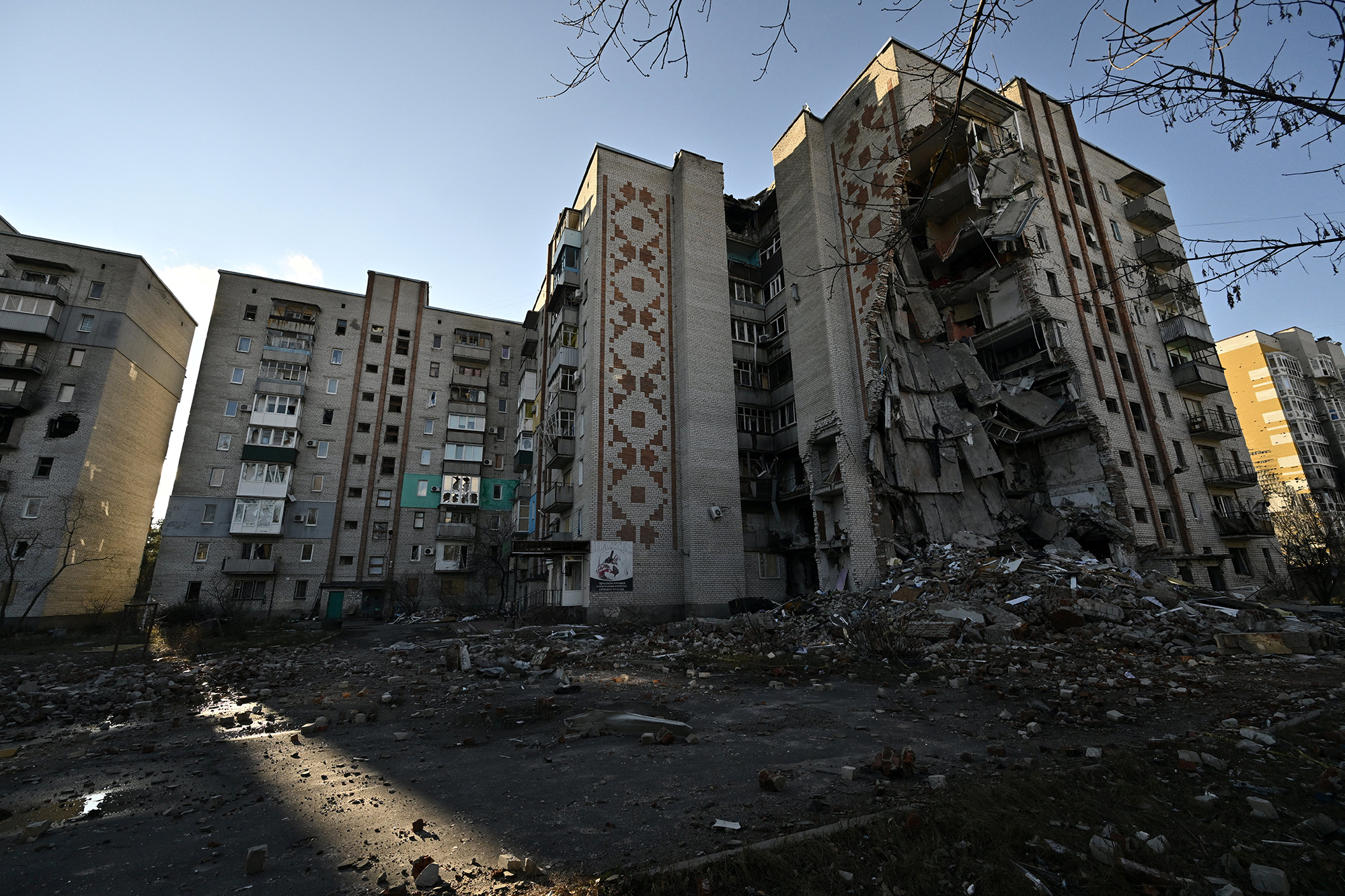Lyman in der Region Donetzk am Mittwoch (Bild: Genya Savilov/AFP)
