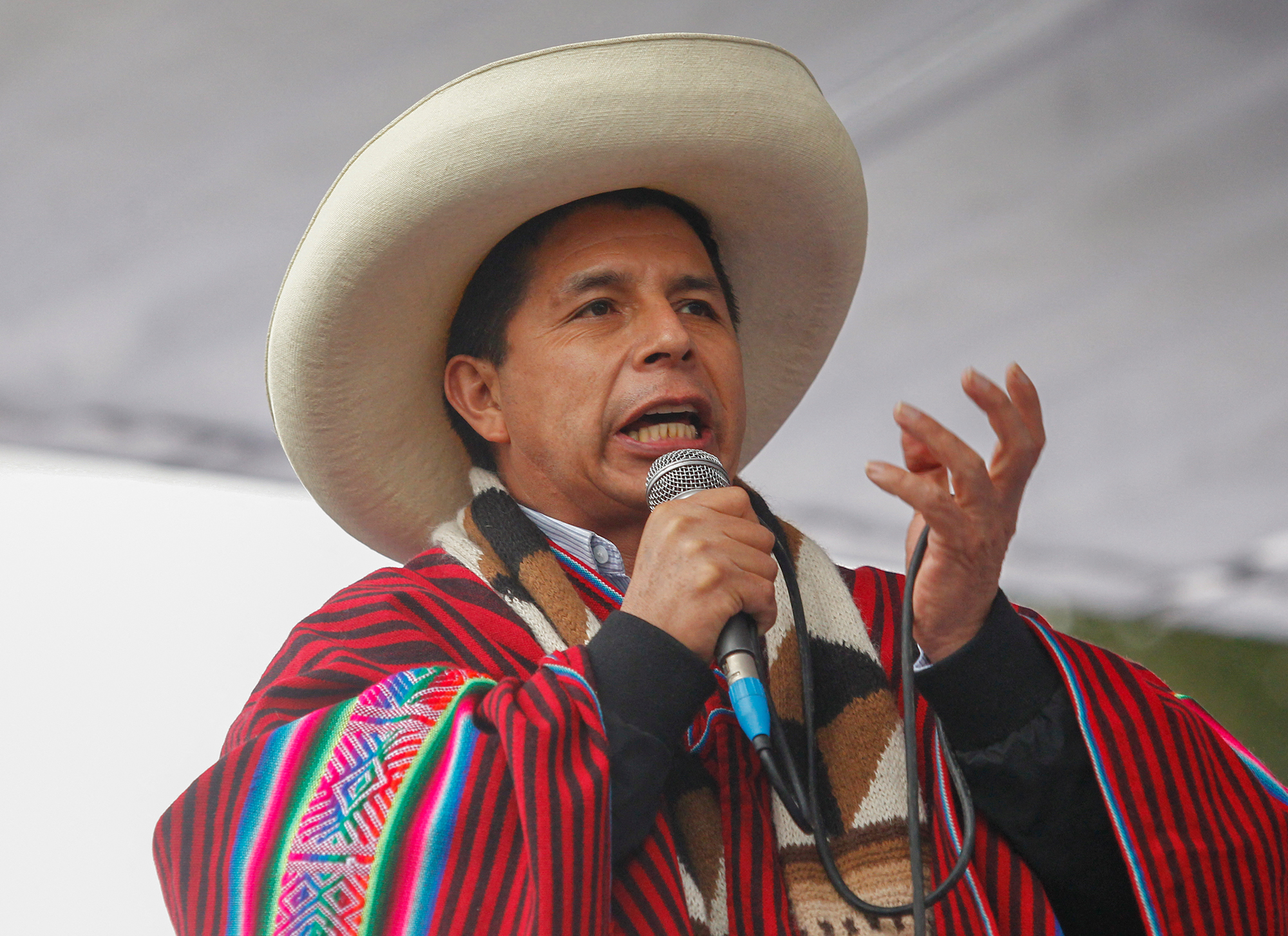 Perus Präsident Pedro Castillo (Bild: Carlos Mamani/AFP)