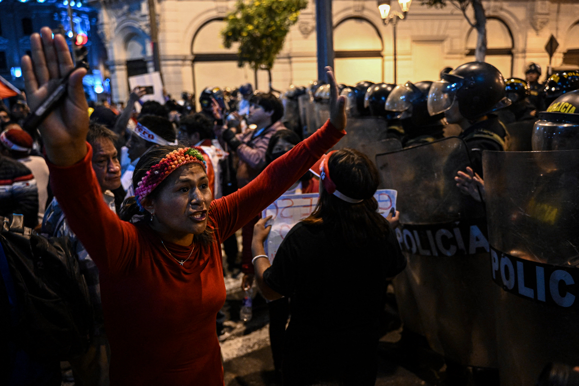 Proteste in der peruanischen Hauptstadt Lima am 12. Dezember (Bild: Ernesto Benavides/AFP)