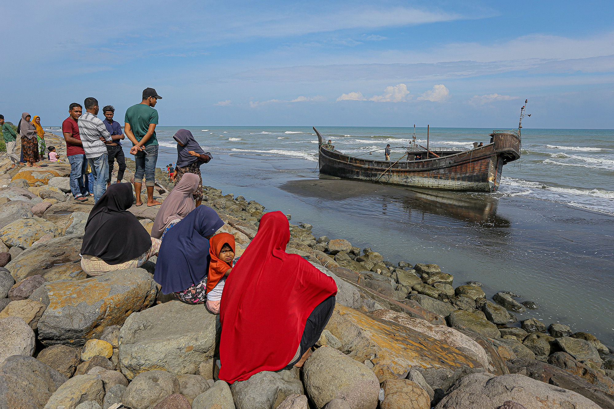 185 Rohingya-Flüchtlinge erreichen Indonesien nach Wochen auf See (Bild: Amanda Jufrian/AFP)