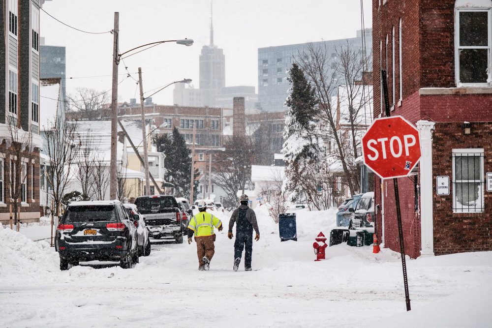 Schneechaos in den USA (Bild: Joed Viera/AFP)