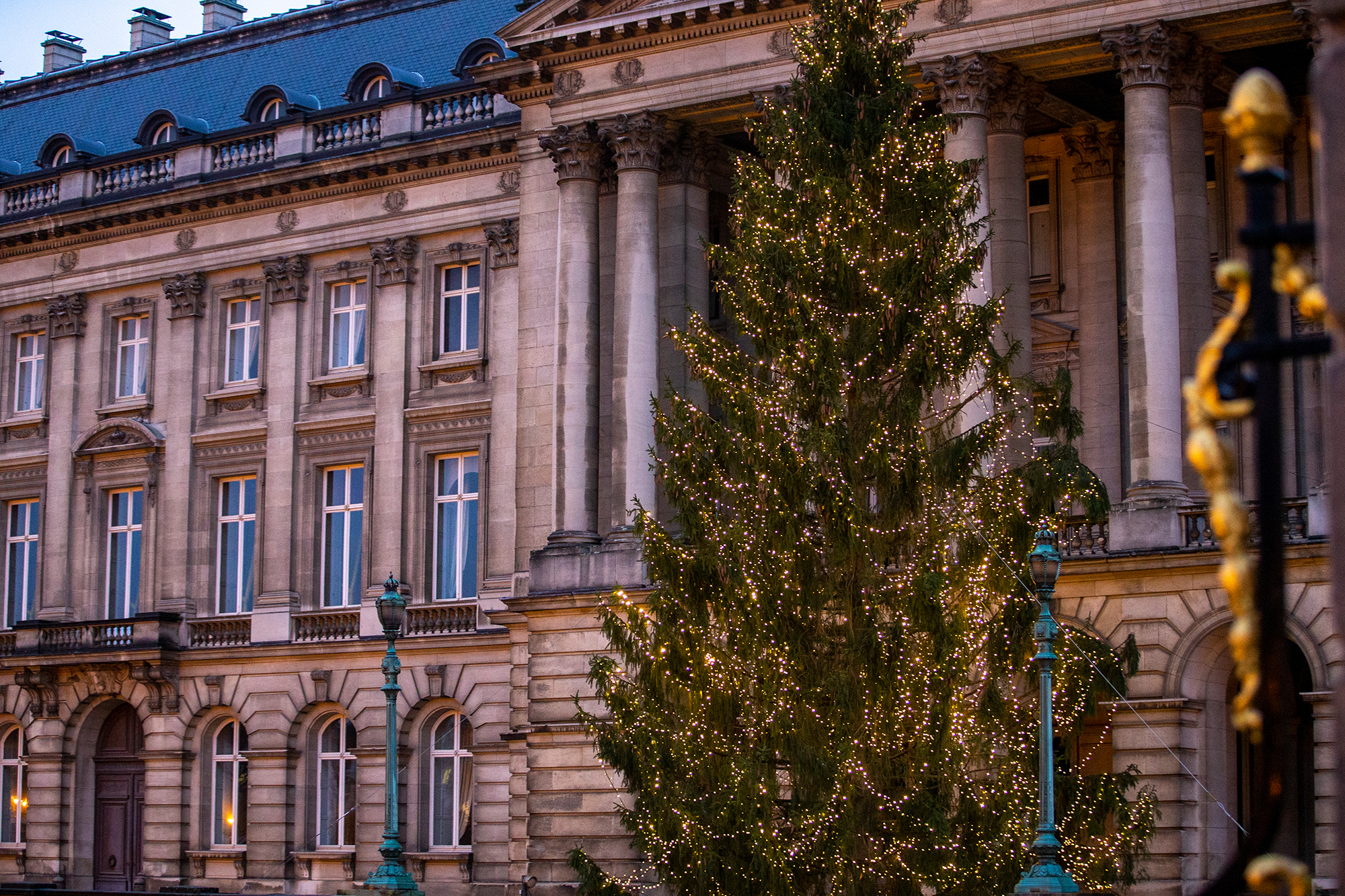 Weihnachtsbaum vor dem Königspalast 2020 (Archivbild: Nicolas Maeterlinck/Belga)