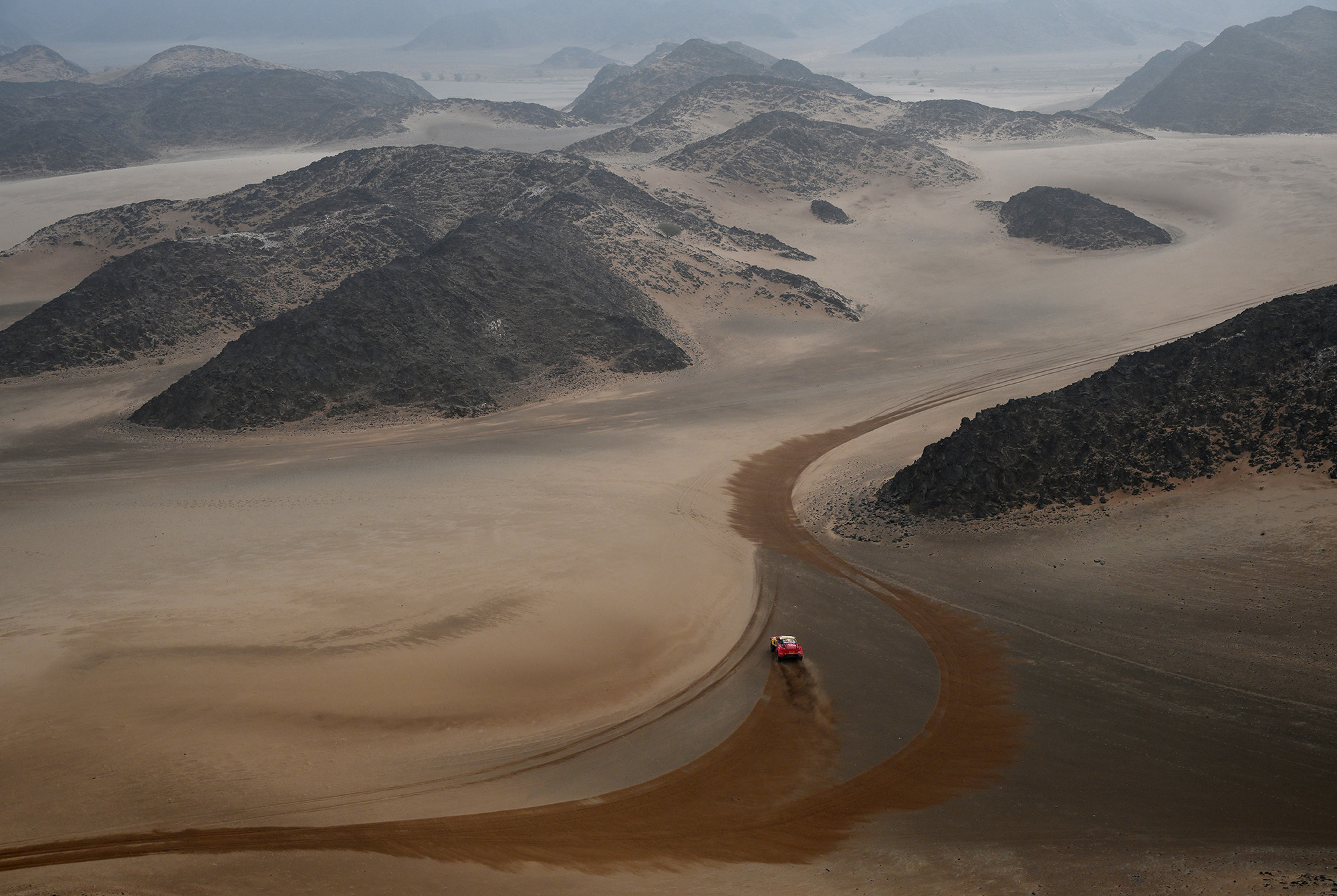 Sébastien Loeb und Fabian Lurquin bei der Rallye Dakar (Bild: Franck Fife/AFP)