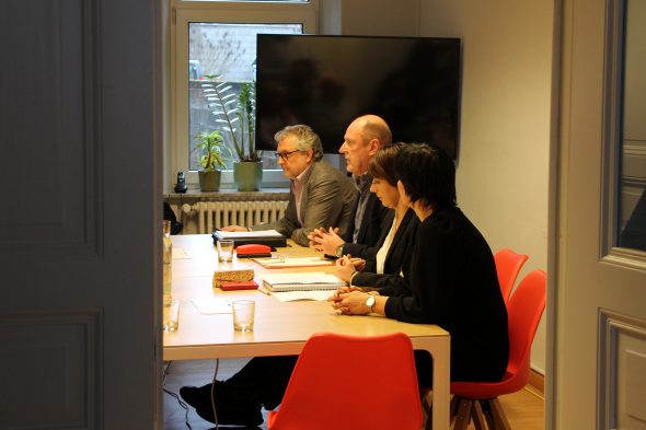 Pressekonferenz der SP-Lokalsektion und der SPplus-Fraktion des Eupener Stadtrats am Mittwoch (Bild: Donovan Niessen/BRF)