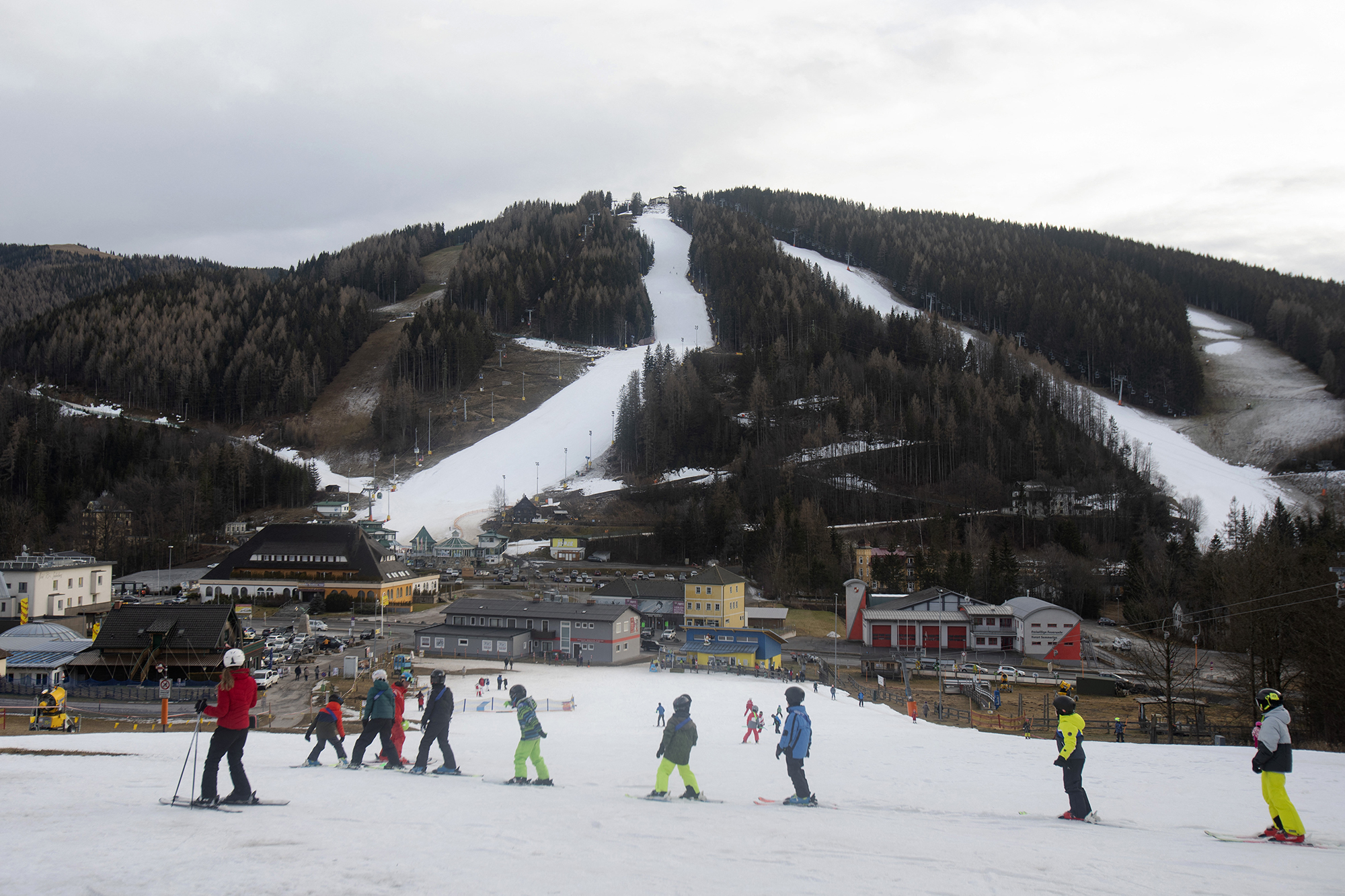 Skigebiet Zauberberg Semmering in Österreich am Sonntag (Bild: Alex Halada/AFP)