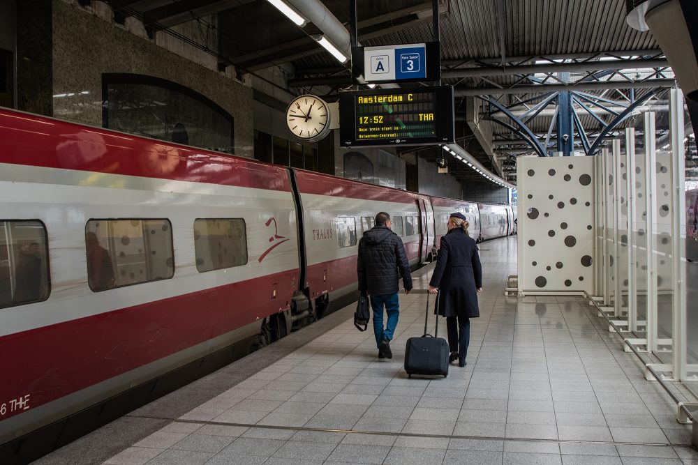 Thalys-Zug im Bahnhof Brüssel-Midi