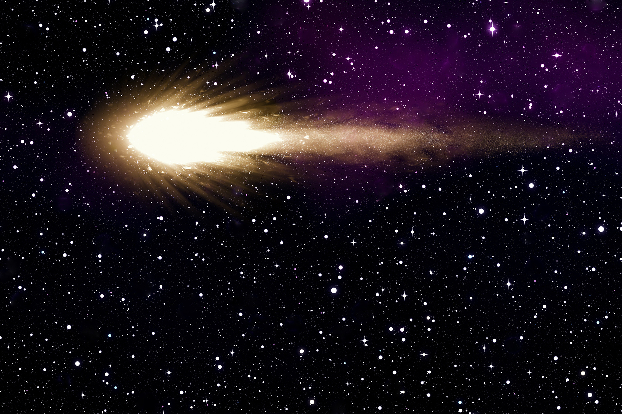 Komet am Sternenhimmel