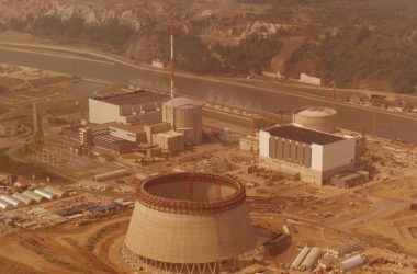 Bau des Atomkraftwerks Tihange 1978