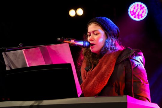 Jana Laschet bei der BRF-Abschlussveranstaltung zum Benefiz-Marathon 2023 (Archivbild: Julien Claessen/BRF)