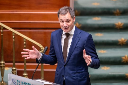 Premierminister Alexander De Croo in der Kammer (Archicbild: Nicolas Maeterlinck/Belga)