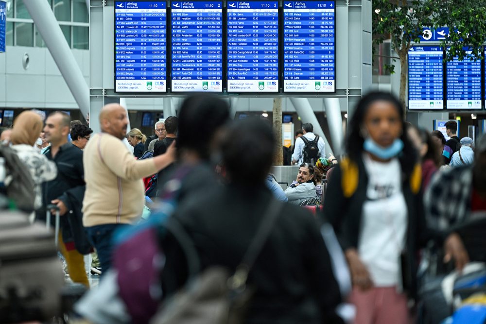 Der Düsseldorfer Flughafen (Archivbild: Ina Fassbender/AFP)