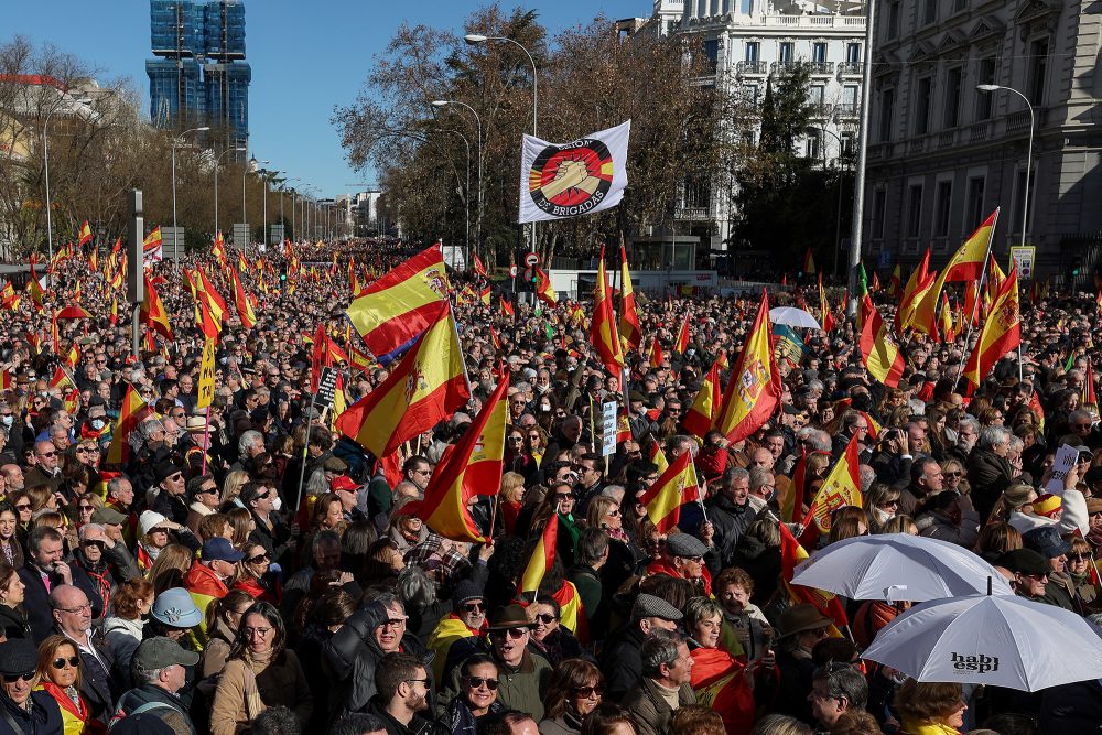 Demonstranten in Madrid (Bild: Pierre-Philippe Marcou/AFP)