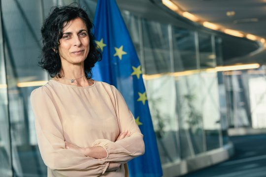 Marie Arena im Europaparlament (Bild: Dirk Waem/Belga)