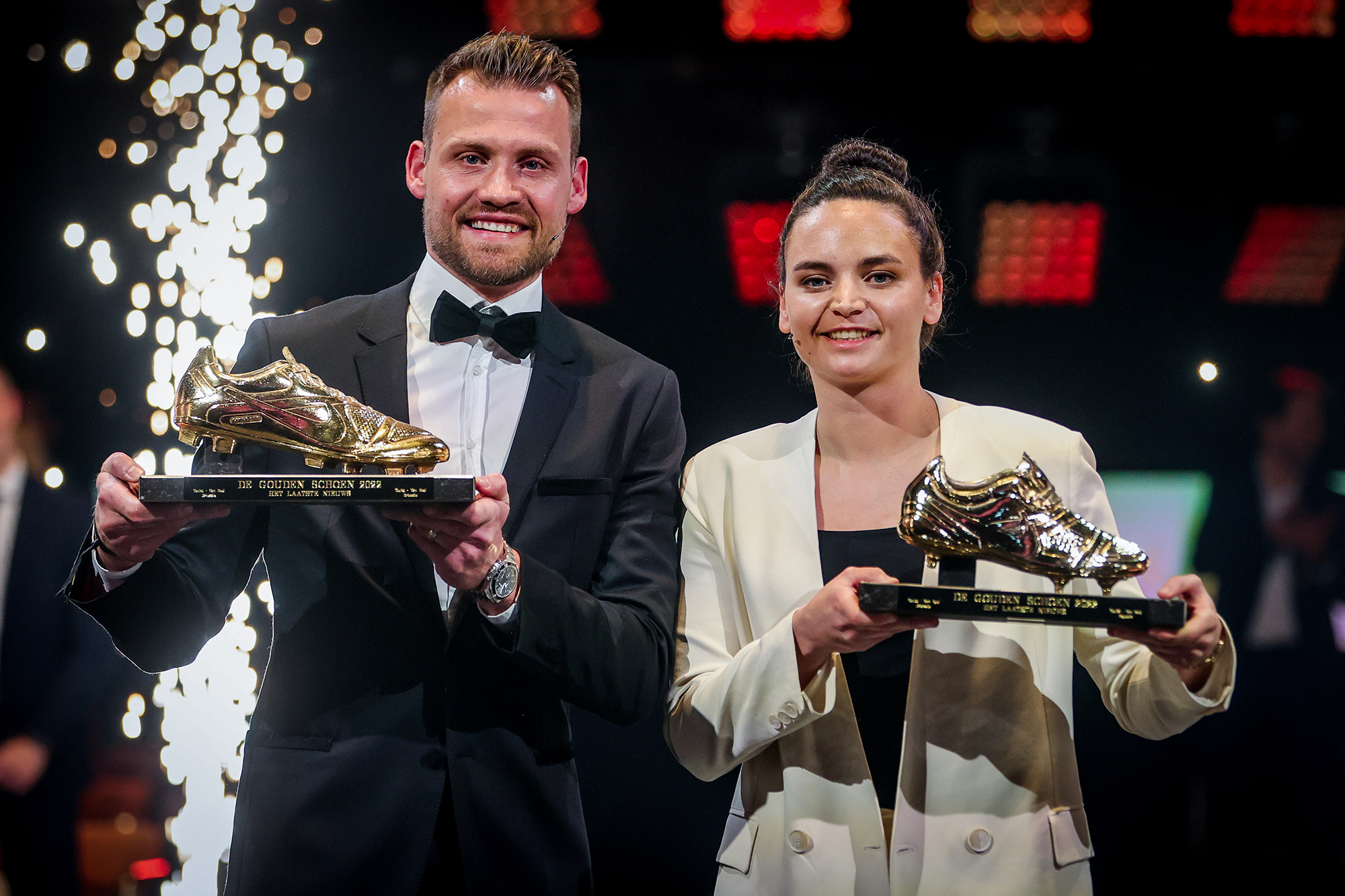 Goldener Schuh für Simon Mignolet und Nicky Evrard (Bild: Virginie Lefour/Belga)