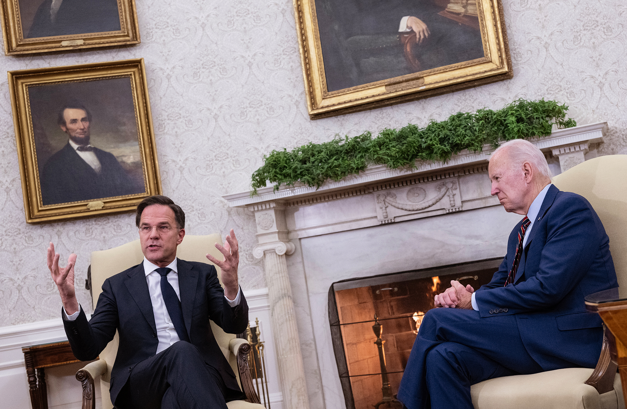 Der niederländische Ministerpräsident Rutte zu Besuch bei US-Präsident Biden in Washington