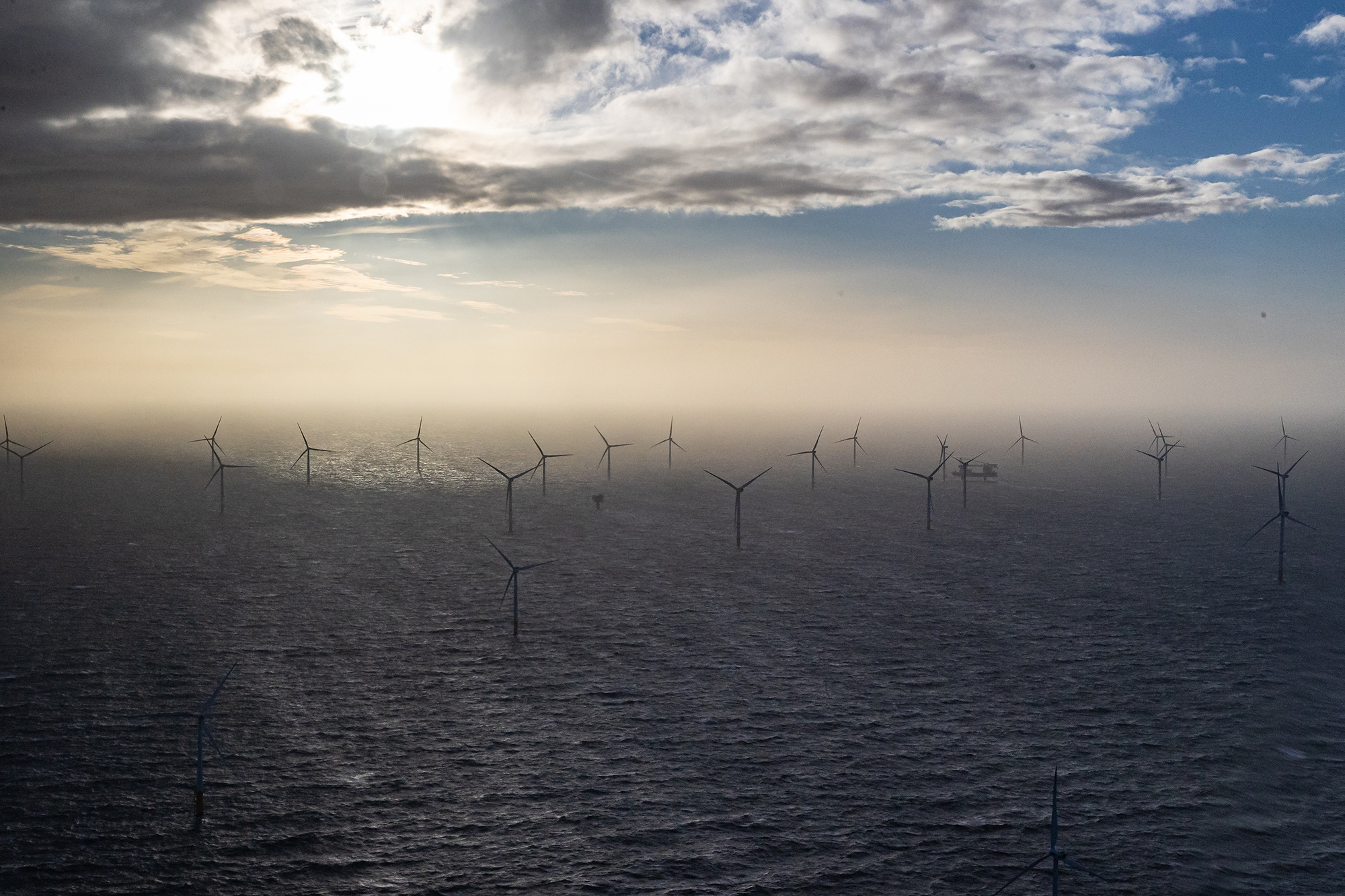 Offshore-Windpark vor der belgischen Küste (Archivbild: Kurt Desplenter/Belga)