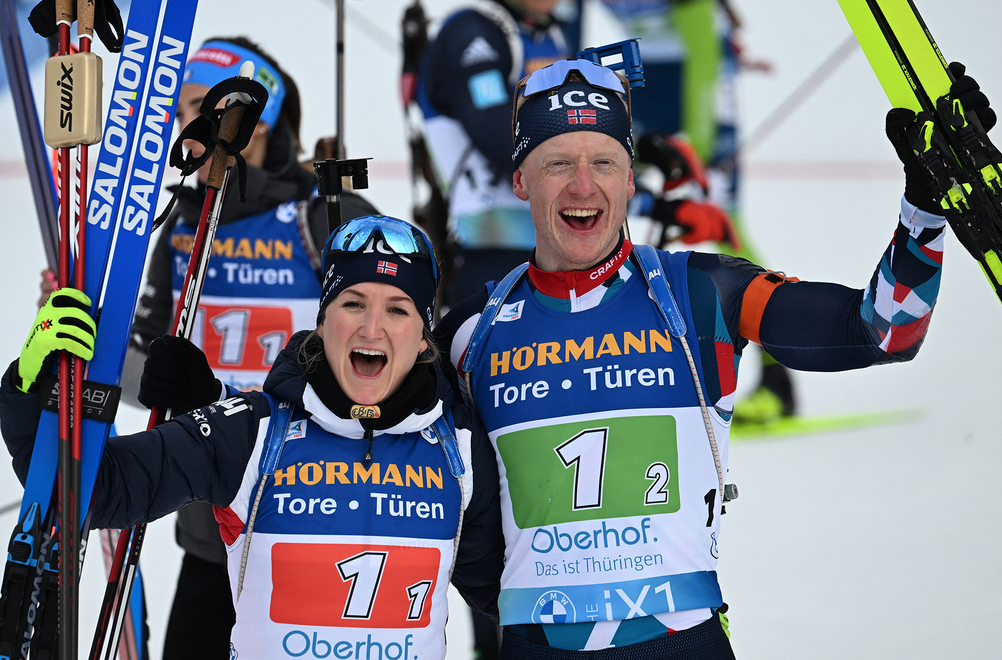 Biathlon-WM: Marte Olsbu Roeiseland und Johannes Thingnes Boe