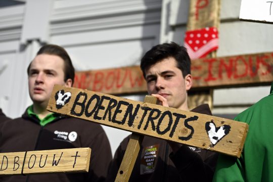 Protest der Landwirte in Brüssel am 15. Februar (Bild: Eric Lalmand/Belga)