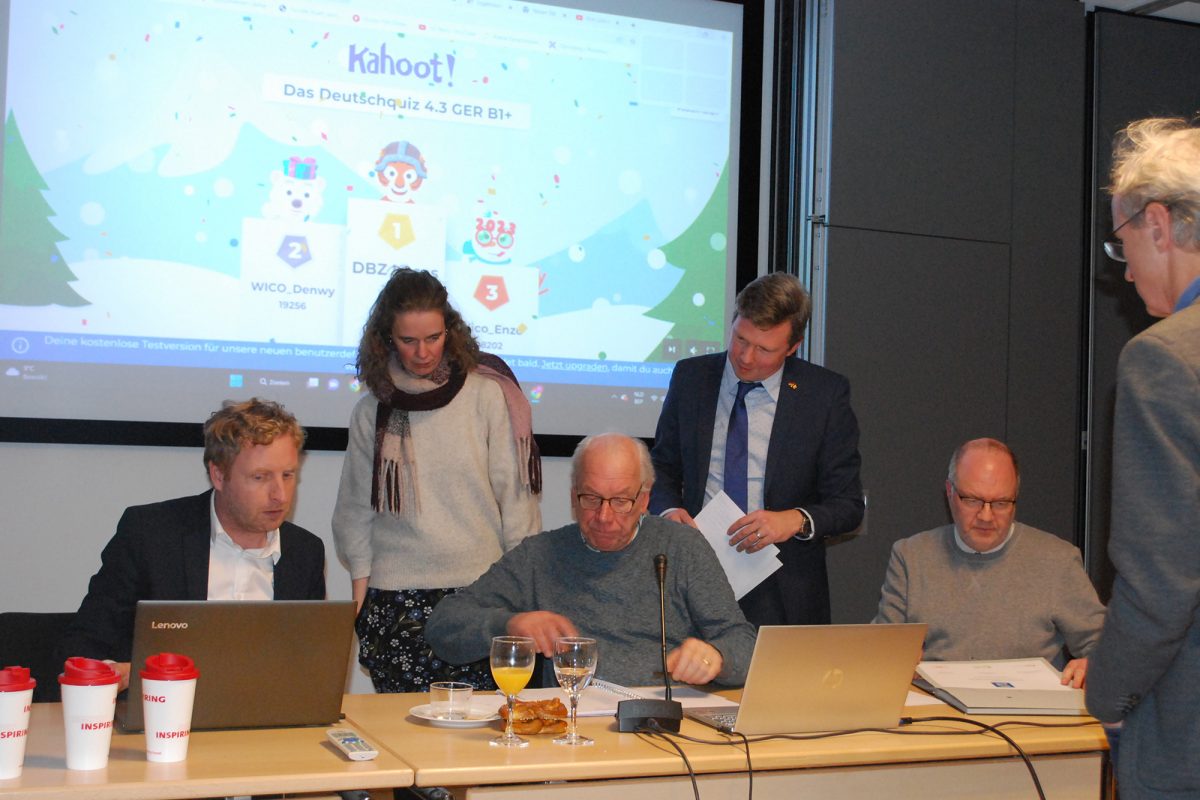 Finale van de schoolquiz voor Duits van deze week op de Ambassade in Brussel