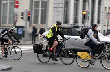 Fahrradfahrer in Brüssel