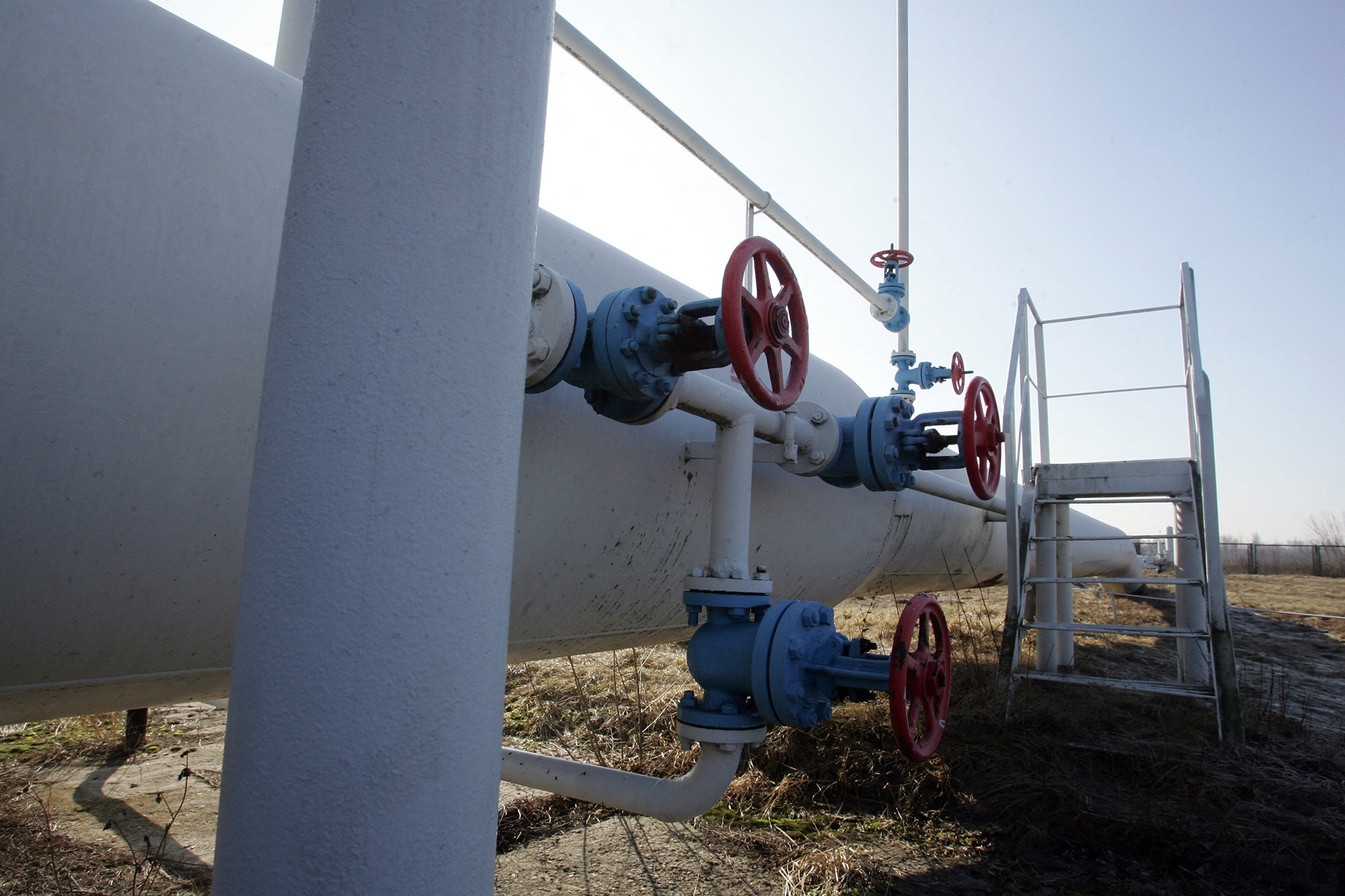 Gas-Pipeline in der Nähe von Kiew in der Ukraine