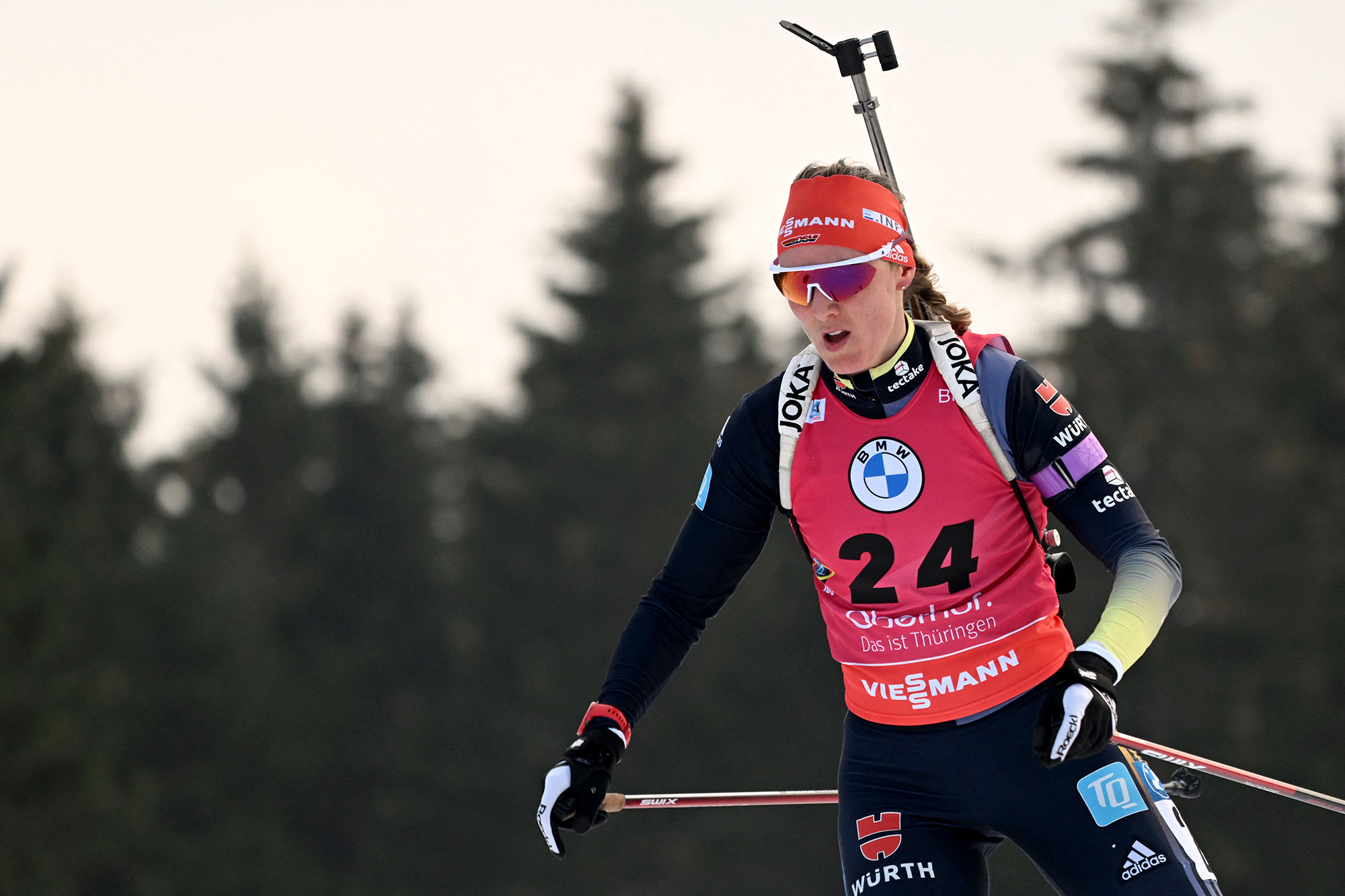 Denise Herrmann-Wick holte für Deutschland Gold im Sprint der Frauen (Bild: Christof Stache/AFP)