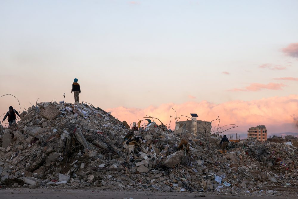 Erdbeben-Trümmer in Jableh in der Provinz Latakia, Syrien