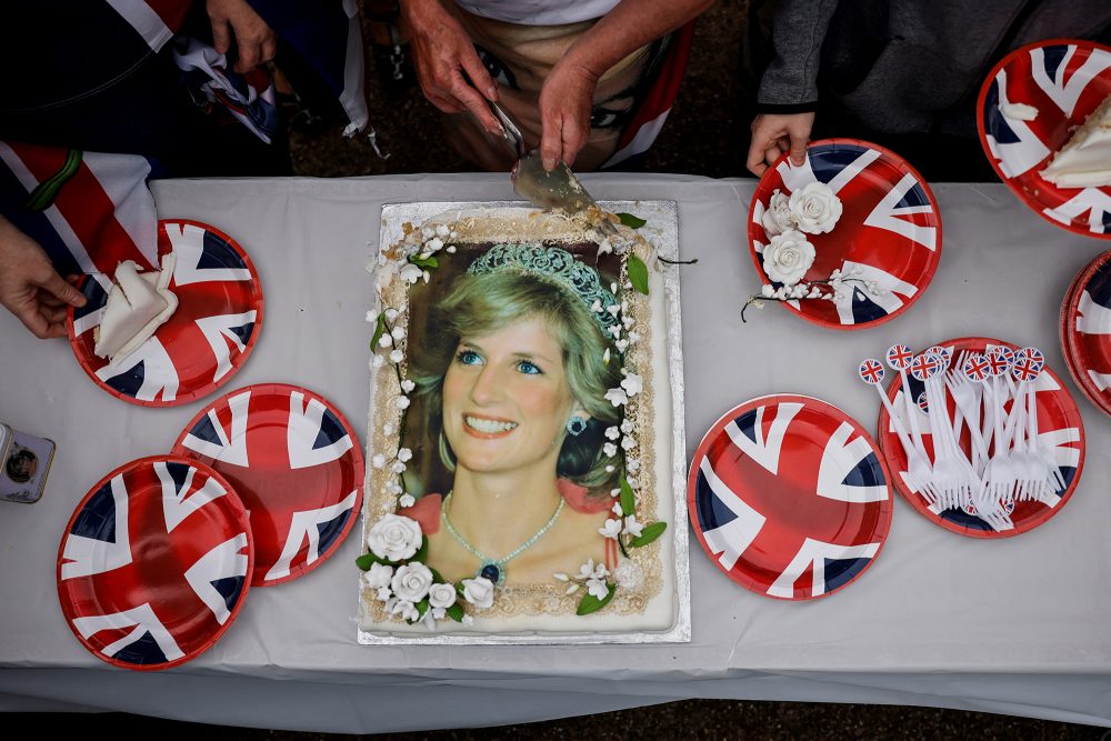 Kuchen mit dem Konterfei von Lady Di